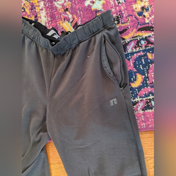 Russell Unisex Men's Size M Waist 32 Gray Athletic Joggers Pants with Pockets - Picture 8 of 8